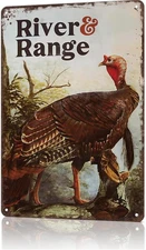 Vintage Hunting Scene Tin Metal Signs 8x12 Rustic Turkey Hunting Sign For Home L