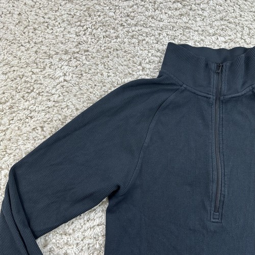 Maglione sportivo All In Motion donna taglia large aderente nero quarto zip - Foto 2 di 7