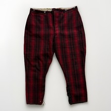 vintage 40s WOOLRICH Wool PANTS plaid hunting laces USA Size 40