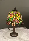 Vintage Tiffany 16” Accent Lamp With Glass Shade