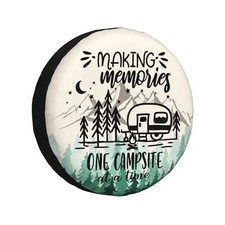 Spare Tire Cover for RV Camper Trailer Making 15 inch Memories Campsite