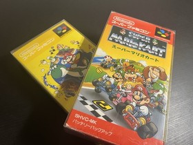 Super Mario World + Super Mario Cart Nintendo Super Famicom SFC Tested Working