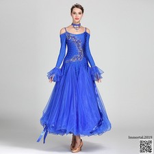 Women V-Back Standard Dance Dress Ballroom Competition Dresses Tango Dance Wear