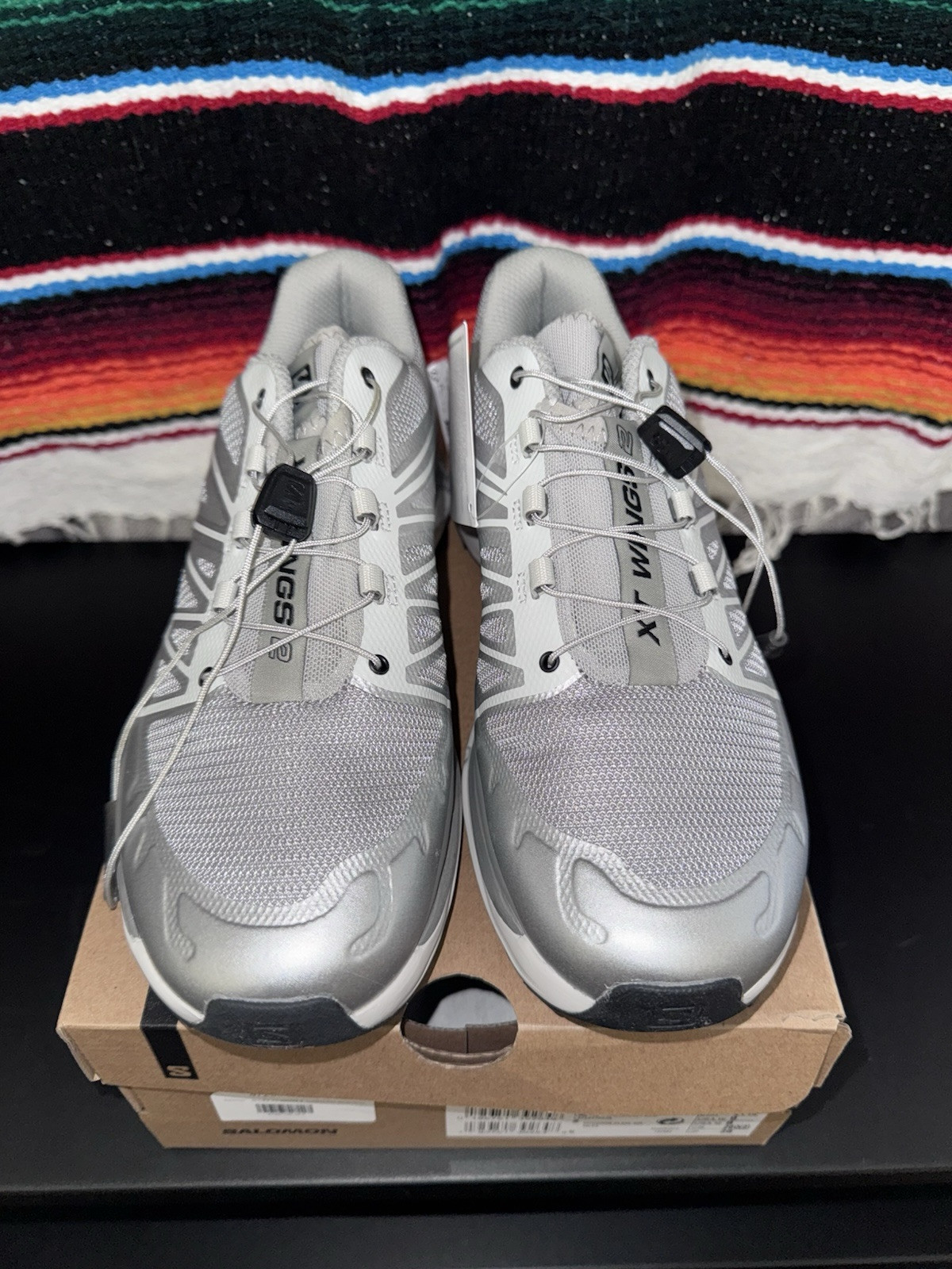 NUOVO Salomon XT Wings 2 Lunar Rock Grigio Flanella Taglia 8.5 Uomo 9.5 Donna "