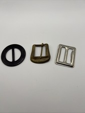 Vintage Solid Brass Belt Buckle Scarf Slides
