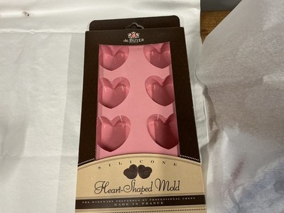 Williams Sonoma de Buyer Pink Heart-Shaped Brioche Silicone Mold France New