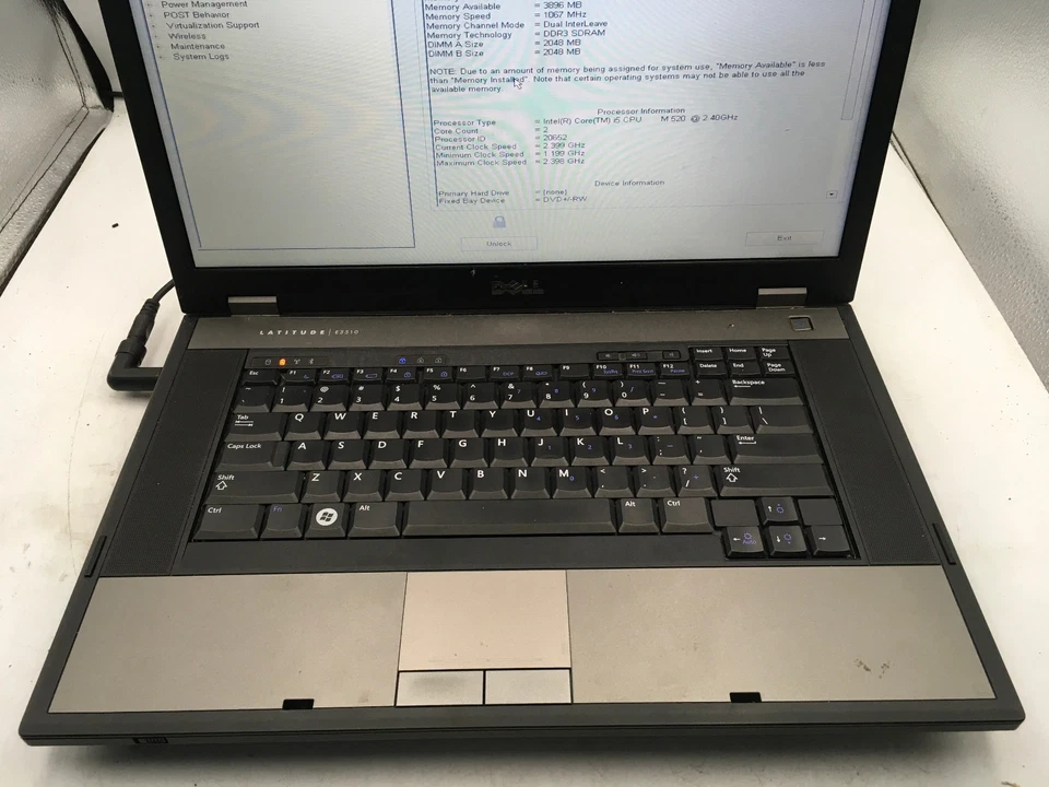 DELL LATITUDE E5510 - BOOT TO BIOS - INTEL I5 M520 - 4GB RAM - 15" - LESEN -BB - Bild 3 von 4