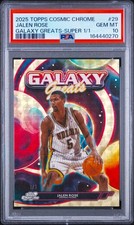 Marketplace image: Jalen Rose 2025-26 Topps Cosmic Chrome Galaxy Greats Superfractor 1/1 PSA 10