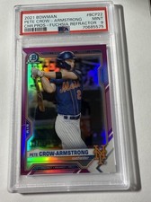 PETE CROW-ARMSTRONG - 2021 BOWMAN CHROME PROSPECTS - FUCHSIA REFRACTOR - PSA 9