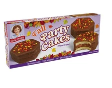 🔵 New Limited Fall Little Debbie PARTY CAKES Chocolate Creme Filled Soft 12oz