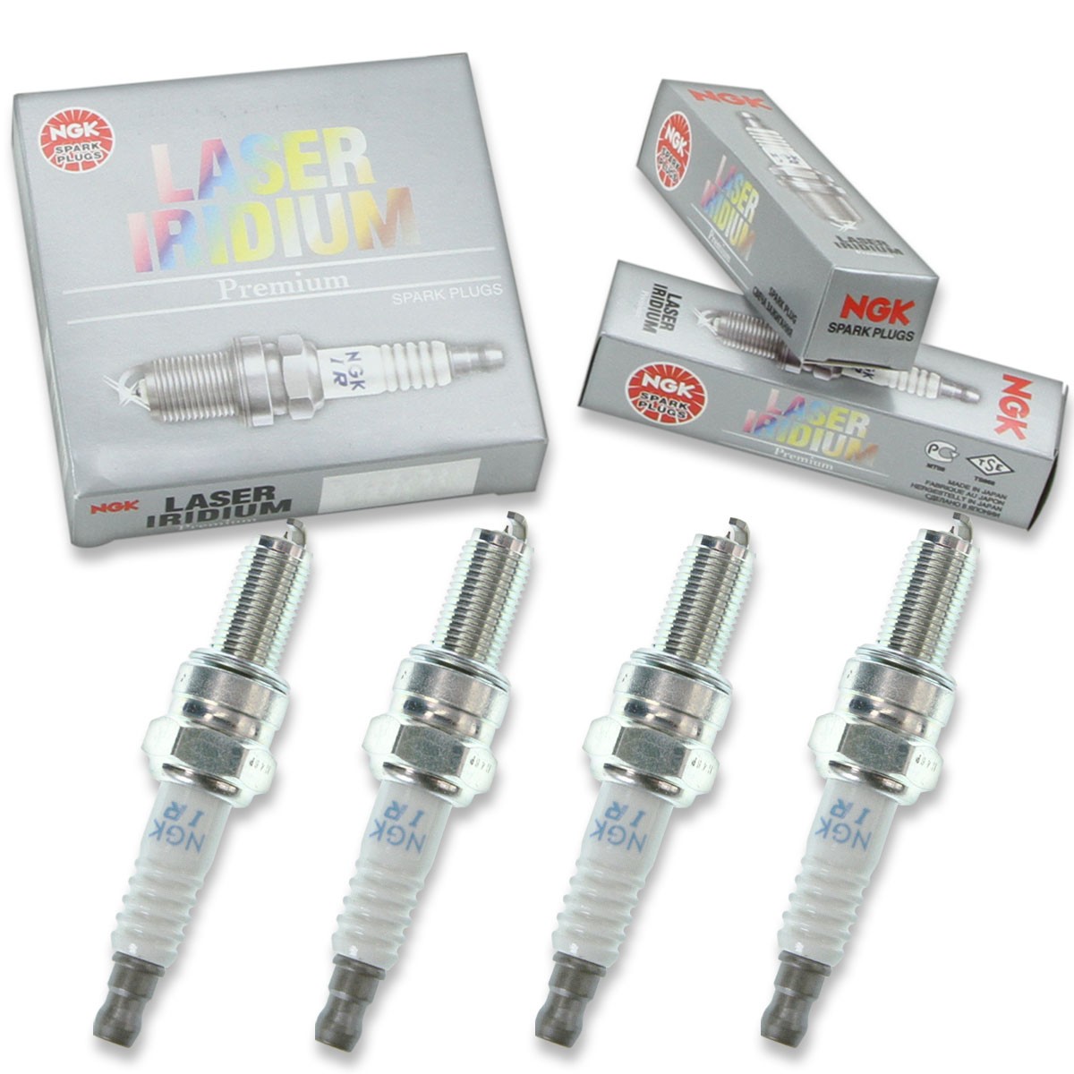 4pcs NGK 7692 Laser Iridium MR8AI9 Snowmobile Spark Plug Tune Up Kit Set je