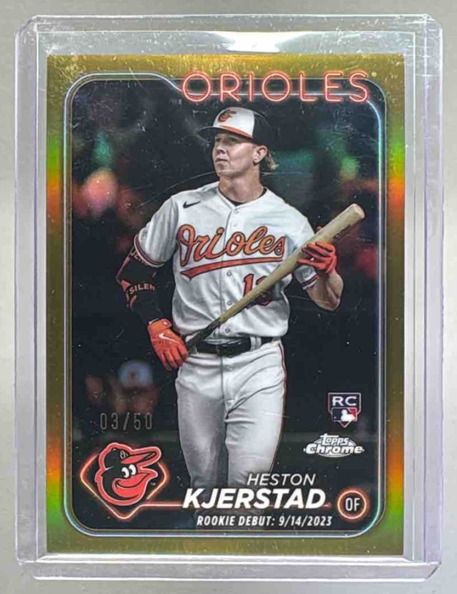 Heston Kjerstad 2024 Topps Chrome Update #USC120 Gold Refractor Rookie RC /50