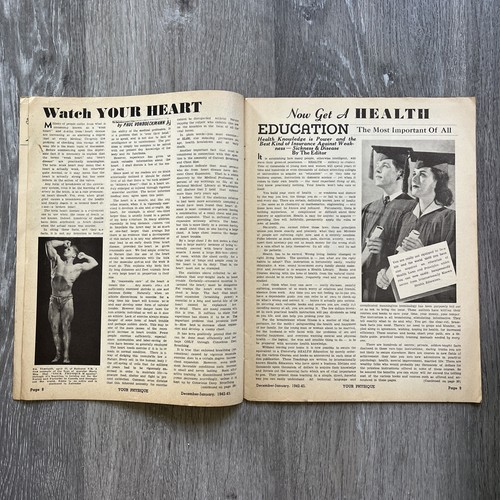Joe Weider YOUR PHYSIQUE Magazin HOWARD EASTMAN DEZ 1942 JANUAR 1943 VOL 2 NR 6 - Bild 6 von 19