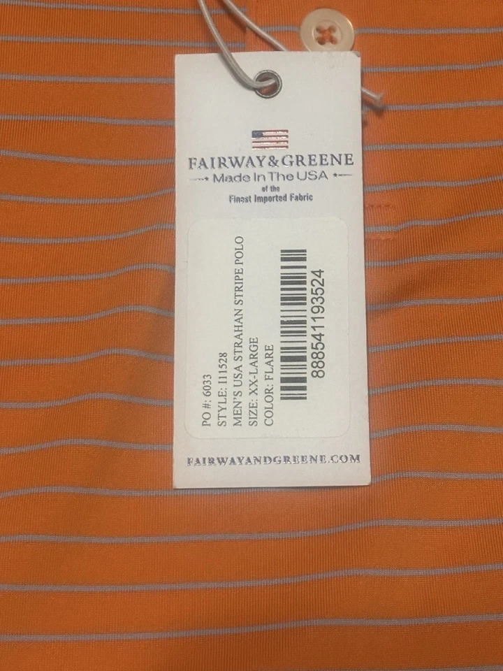 Trump National Doral Polo Golf Shirt Men's XXL Fairway & Greene Stripe USA NWT - Image 4 of 4