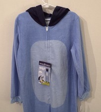 NWT Bluey Kids One-Piece Pajamas Hooded Sleeper One Piece Size Small 6/7 Blue