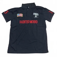 Haunted Mound Polo Shirt - black and red 