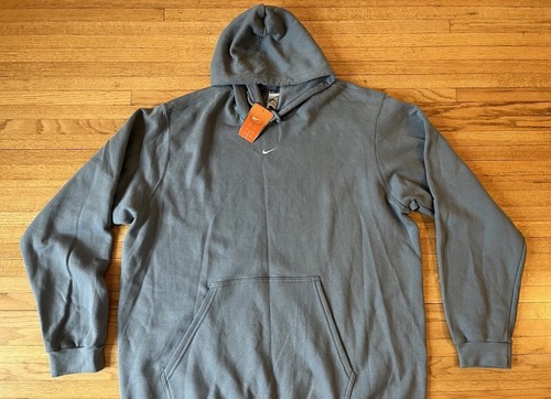 Vintage Nike Center Swoosh Hoodie Mens XXL Blue NWT Rare - Picture 3 of 11