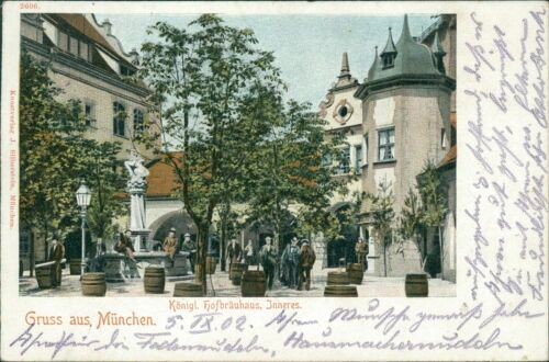 Ansichtskarte München Königl. Hofbräuhaus Inneres 1902 (Nr.990)