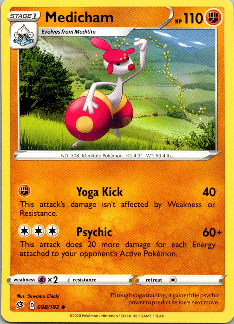 MEDICHAM 098/192 REBEL CLASH POKEMON LP