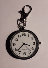 - orologio al quarzo portachiavi bordo nero - perfetto, nuovo - diam. 40 mm.