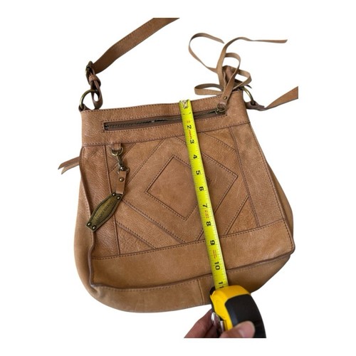 Lucky Brand Chestnut Brown Leather Baldwin Patchwork Crossbody Boho Purse Bag - Bild 8 von 9