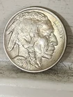 Beautiful 1919p Buffalo Nickel.  Nice Luster And Toning. Bold Detail.