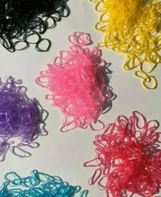 SANDRII`S WAREN Kleine Gummibänder elastisch Ringe Transparent Gummis Festmacher Gummiringe mini