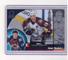 JOE SAKIC 1998-99 PACIFIC OMEGA HOCKEY EMBOSSED TORONTO SPRING EXPO STAMP SP #65