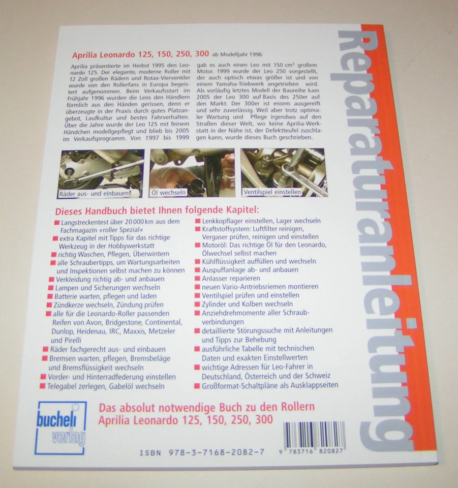 Manuale Di Riparazione - Aprilia Leonardo 125 / 150 / 250 / 300 - Dal 1996 - Immagine 2 di 2
