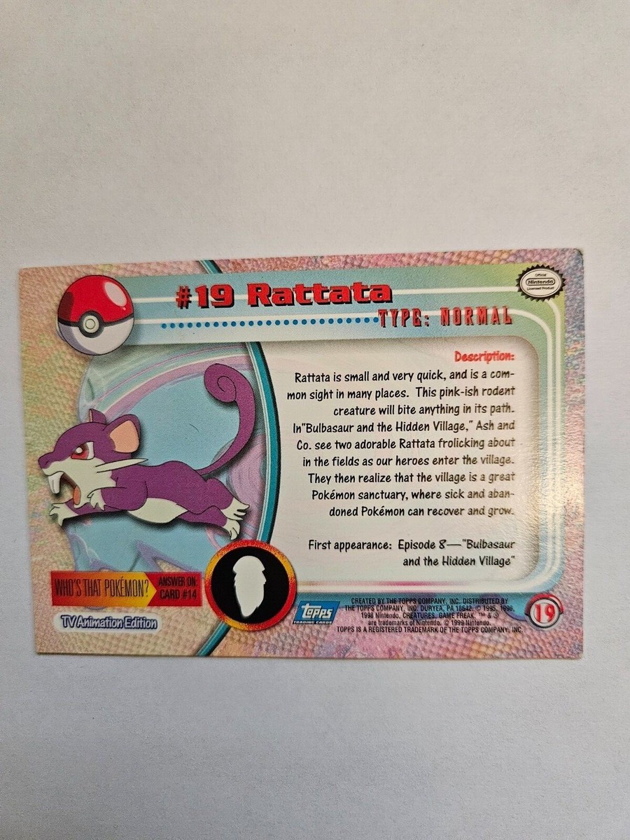 dimensions pokemon card Lt. Surge's Rattata Gym 1 No.019 Card