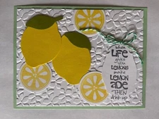 Lemon cheer get well birthday card kit of 10 made w/ Stampin' Up!