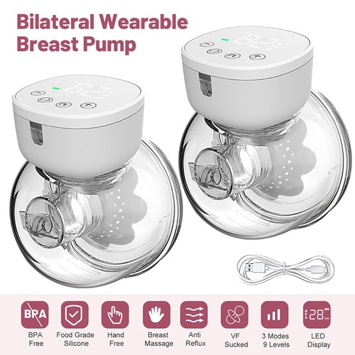 Electric Hands-Free Breast Pump Wearable with Smart Display 24mm Flange 3 Modes - Picture 4 of 12
