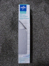 Medline 13.4" x 29" Rubber Bath Mat with Microban White MDSBATHMAT - New in Box