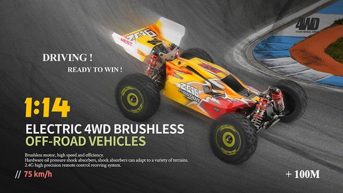 WLtoys 144010 1/14 RC Car 75KM/H High Speed Off-Road 2.4G Brushless 4WD RC Toys - Picture 3 of 16