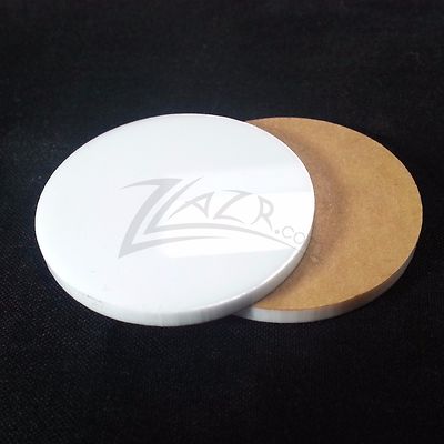 (25) 1-1/4'' x 1/8'' WHITE Acrylic Circle Disc Plexiglas Plastics Mini Base Stand