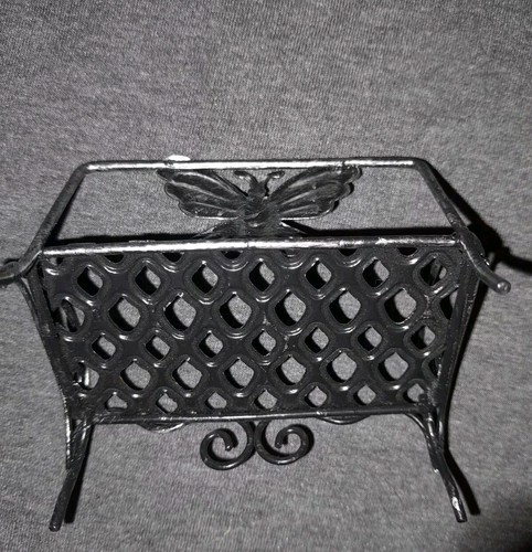 Mini Desktop Butterfly Fairy Bench 3" Wire Furniture Doll House - Picture 3 of 5
