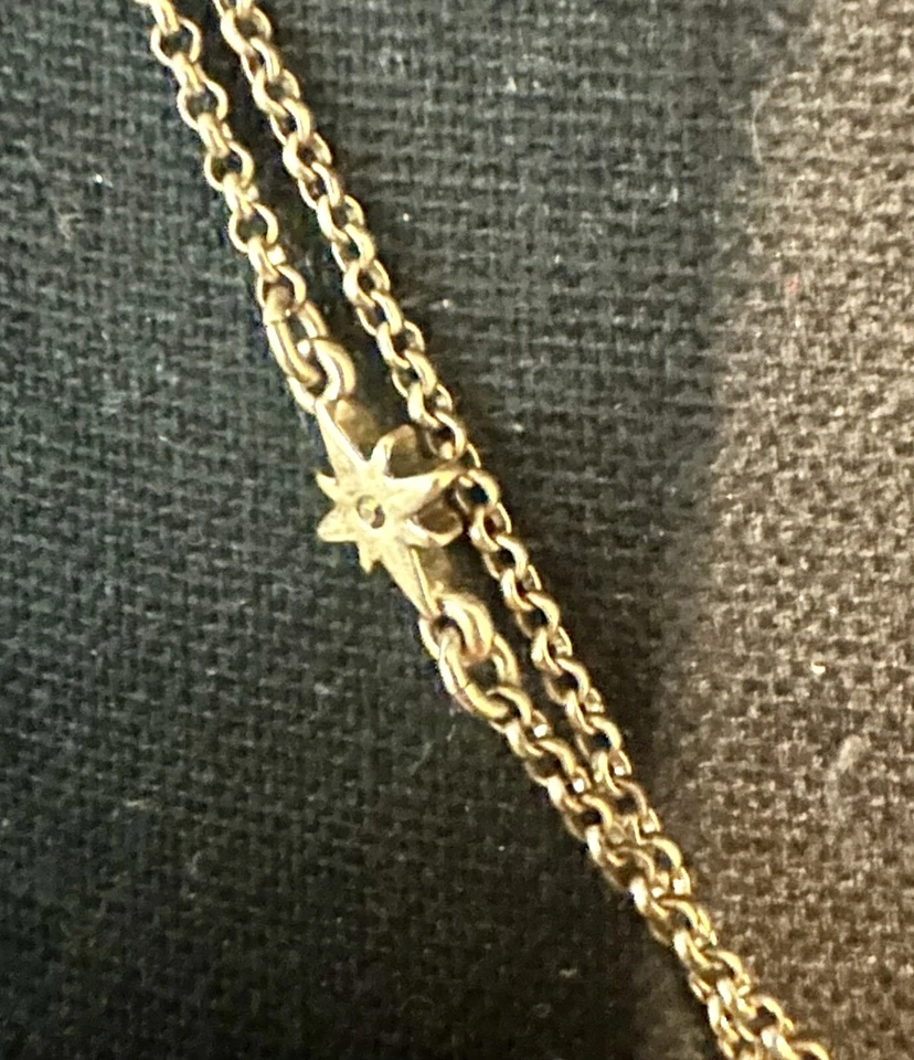 Lucky Brand трехцветный подвеска на золотистый ожерелье, лаванда, зеленый и жемчуг - Изображение 4 из 4