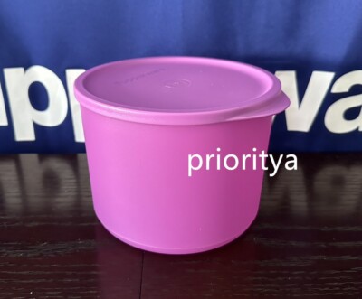 Tupperware Basic Bright Round Container Storage 9 Cup Mulberry Purple New
