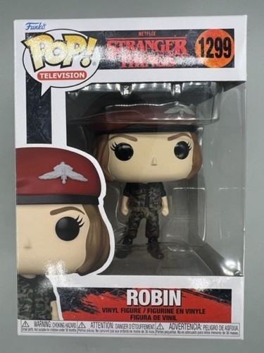 #1299 Robin (Hunter) - Stranger Things Funko POP with POP Protector #1299 Robin (Hunter) - Stranger Things Funko POP with POP Protector | Funko Pop | 2 #1299 Robin (Hunter) - Stranger Things Funko POP with POP Protector | Funko Pop