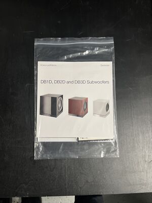 Vintage Original Bowers & Wilkins DB1D, DB2D, DB3D Subwoofer Manual, Book, NEW