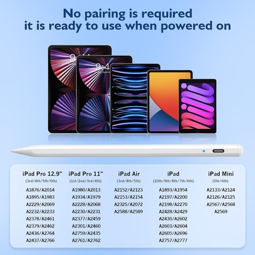 DZTKG Stylus Pen for iPad 10th/9th Gen with Palm Rejection & Tilt - Zdjęcie 2 z 7