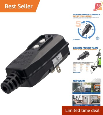 #ad GFCI Replacement Plug Auto Reset 15 Amp Waterproof 2 Prong Indoor Outdoor Use $29.97