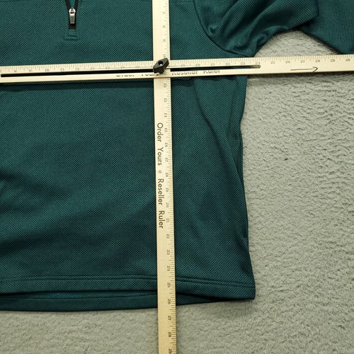 PGA TOUR Sweatshirt Mens Medium Green Fleece Lined Golf Performance Quarter Zip - Picture 3 of 6