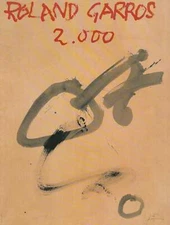 ANTONI TAPIES Roland Garros French Open 29.5" x 22.5" Poster 2000 Expressionism