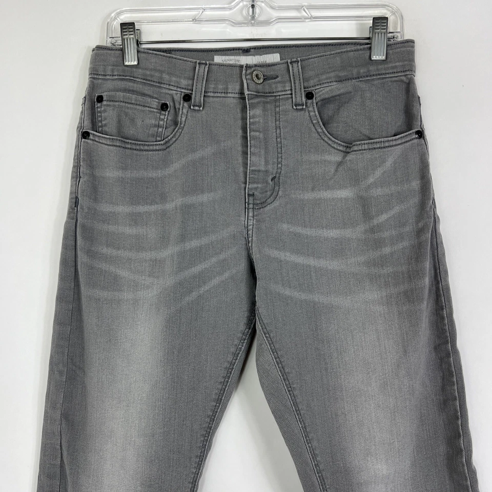 Levi's джинсы девочки молодежи 16 сужающийся средний подъем серый джинсовой ткани эластичной повседневный - Изображение 2 из 4