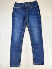Seven 7 Jeans Womens Size 10 Tummyless High Rise Skinny Dark Blue Denim 2948
