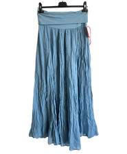 Brand New Womens Summer Flowy Design Cotton Maxi Skirt With Elasticated Waist