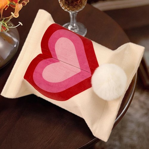 Plush Light Luxury Tissue Box Romantic Napkin Holder Paper Towel Cover Bedroom - Picture 4 of 11