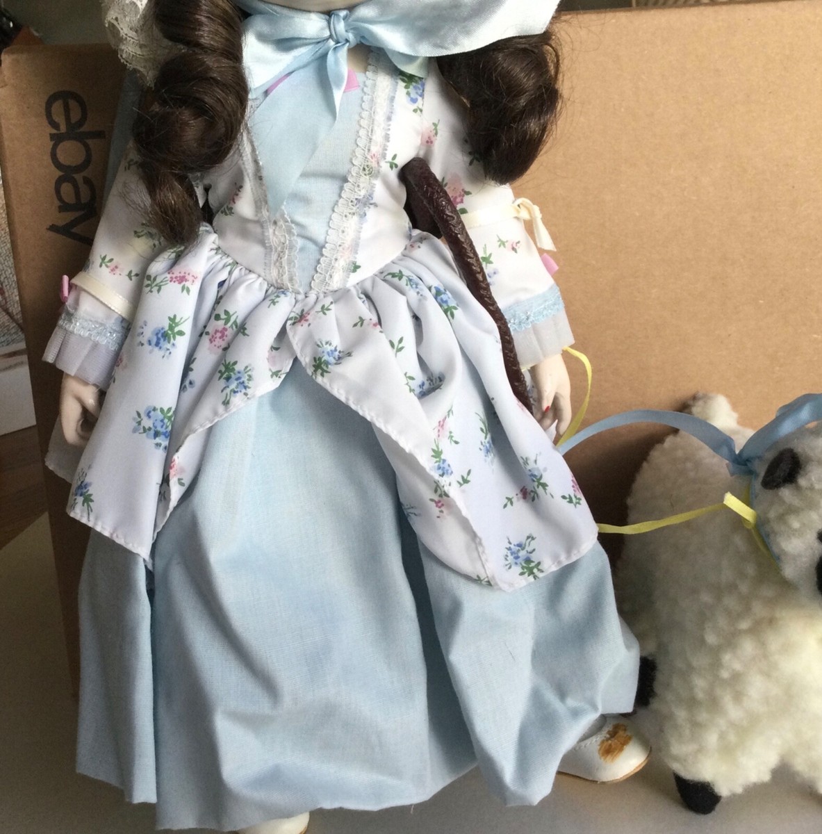 Vintage Little Bo Peep Doll and a Sheep
