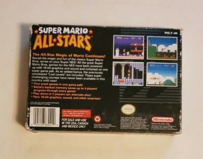 Super Mario All-Stars SNES Super Nintendo Authentic Complete CIB